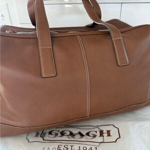 Coach Tan Leather Duffel Bag
